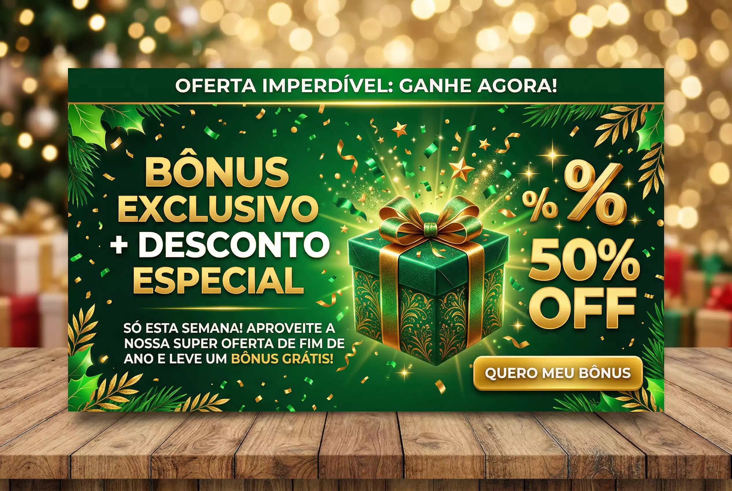Banner promocional de bonus de recarga com icones de ofertas